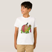 T-shirt Tortue aux arts martiaux avec épée (Devant entier)