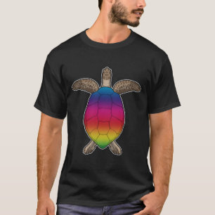 T-shirt Tortue aux couleurs arc-en-ciel