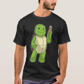 T-shirt Tortue aux échecs avec pièce d'échecs Pion (Devant)
