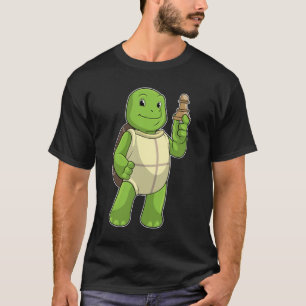 T-shirt Tortue aux échecs avec pièce d'échecs Pion