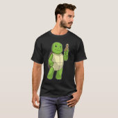 T-shirt Tortue aux échecs avec pièce d'échecs Pion (Devant entier)