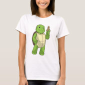 T-shirt Tortue aux échecs avec pièce d'échecs Pion (Devant)