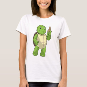 T-shirt Tortue aux échecs avec pièce d'échecs Pion