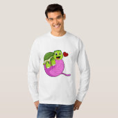 T-shirt Tortue avec balle de laine (Devant entier)
