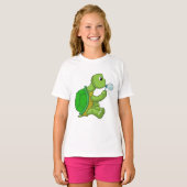 T-shirt Tortue avec bulles de savon (Devant entier)