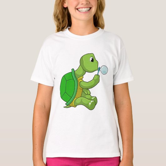 T-shirt Tortue avec bulles de savon (Devant)