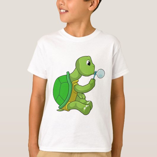 T-shirt Tortue avec bulles de savon (Devant)