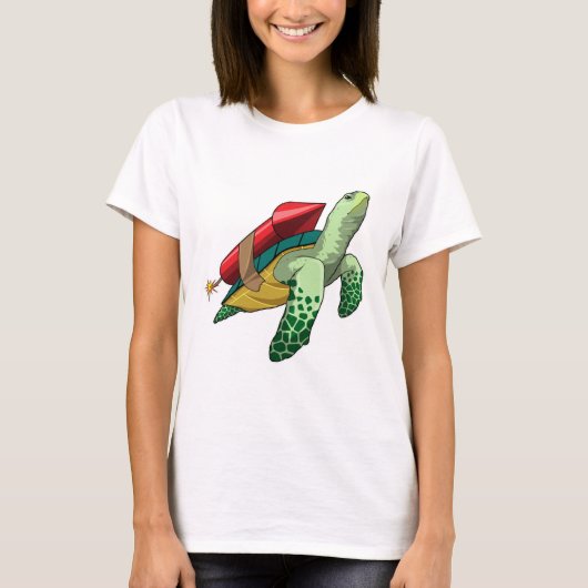 T-shirt Tortue avec fusée (Devant)