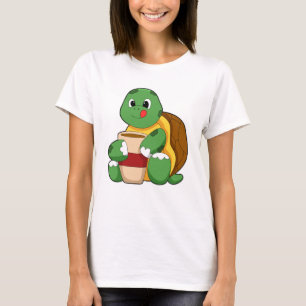 T-shirt Tortue avec tasse de café