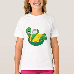 T-shirt Tortue avec tasse de café
