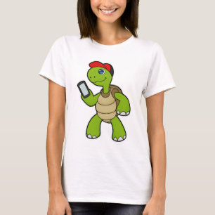 T-shirt Tortue avec téléphone et Casquette