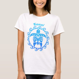 T-shirt Tortue bleu de l'océan Kauai