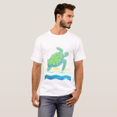 T-shirt Tortue bleue et verte (Devant entier)