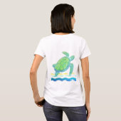 T-shirt Tortue bleue et verte (Dos entier)