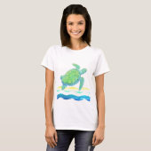 T-shirt Tortue bleue et verte (Devant entier)