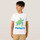 T-shirt Tortue bleue et verte (Devant entier)