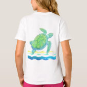 T-shirt Tortue bleue et verte (Dos)