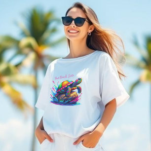 T-shirt Tortue colorée -