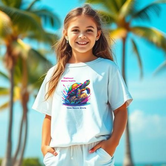 T-shirt Tortue colorée -