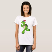 T-shirt Tortue comme coureur avec Casquette (Devant entier)