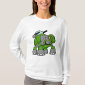 T-shirt Tortue comme robot avec canons (Devant)