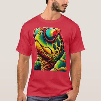 T-shirt Tortue cool avec lunettes de soleil Amusants Jeune