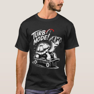 T-shirt Tortue Cool Sur Skateboard Drôle Turbo Vintage Cad