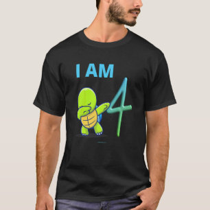 T-shirt Tortue Dabbing Anniversaire 4 ans
