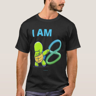 T-shirt Tortue Dabbing Anniversaire 8 ans