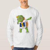 T-shirt Tortue Dabbing de la Barbade (Devant)