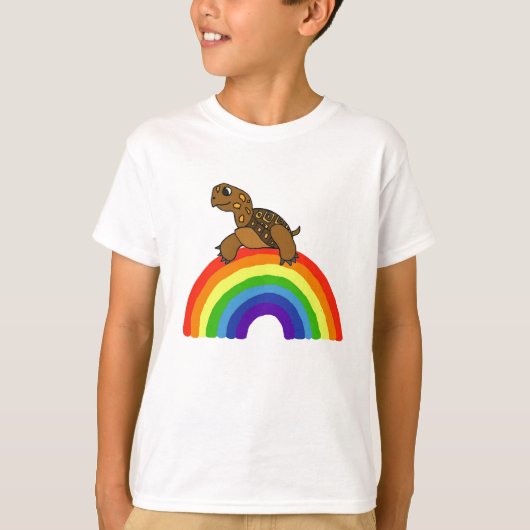 T-shirt Tortue de CF sur une chemise d'arc-en-ciel (Devant)