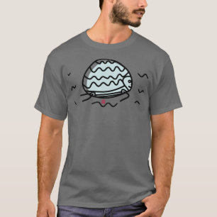 T-shirt tortue de forme ronde en bleu