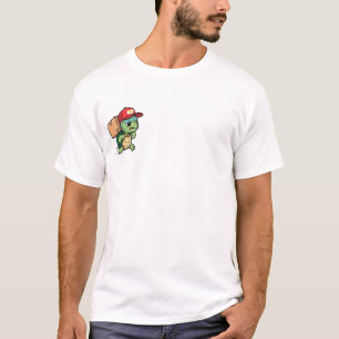 T-shirt Tortue de livraison mignonne en train de courir av