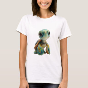 T-shirt Tortue de mer bébé Envoûtante Aquarelle Femmes