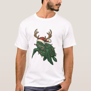 T-shirt Tortue de mer de Noël Renne Gravure vintage De