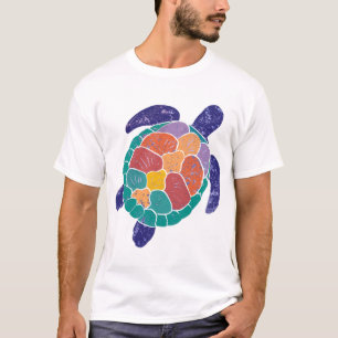 T-shirt Tortue de mer de style coloré en détresse Tortue