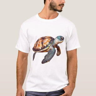 T-shirt Tortue de mer élégante et mignonne