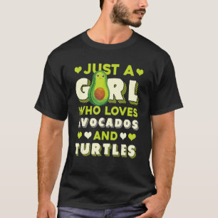 T-shirt Tortue de mer Filles d'animaux de l'océan Avocado
