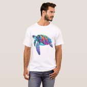 T-shirt Tortue de mer fluo (Devant entier)