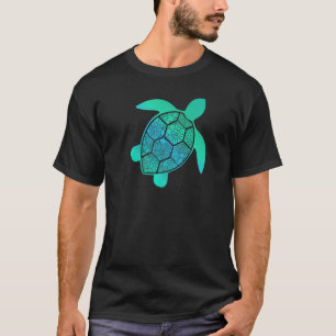 T-shirt Tortue de mer hawaïenne Honu Wisdom Floral Graphis