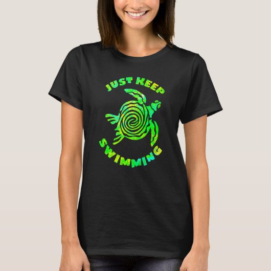 T-shirt Tortue de mer Il suffit de garder la natation Ocea (Devant)