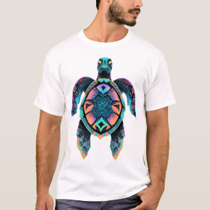 T-shirt Tortue de mer Mandala Mer Océan Animal Artisanat B