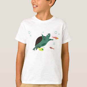 T-shirt Tortue de mer mignonne sous l'art marin