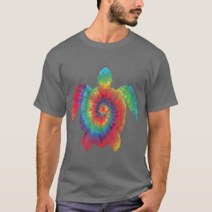 T-shirt Tortue de mer Ocean Tie Dye Rainbow Hippie Costume