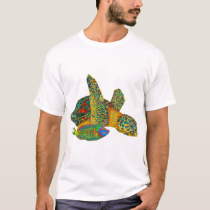 T-shirt Tortue de mer Opale noire