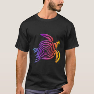 T-shirt Tortue de mer psychédélique colorée Océan Animal