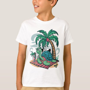 T-shirt Tortue de mer relaxante sous les palmiers