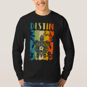 T-shirt Tortue de mer Rétro Destin Floride Thème Vacances 