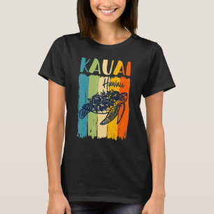 T-shirt Tortue de mer rétro Kauai Hawaii Matching Friends