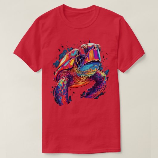 T-shirt Tortue de mer souriante (Design devant)